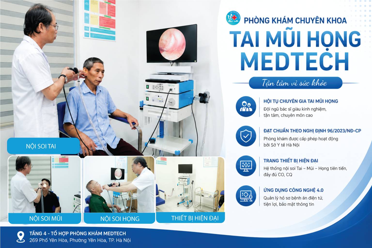 phòng khám tai mũi họng medtech 269 yên hòa